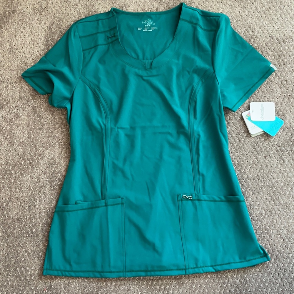 Cherokee Infinity Round Neck Scrub Top